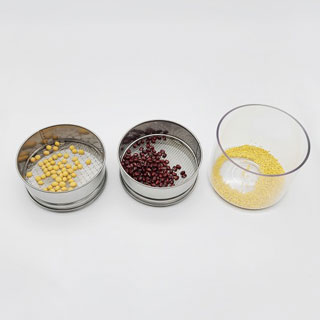  투명받침 콩,팥,좁쌀분리체/다용도분리체/혼합물분리체/눈의크기가다른체