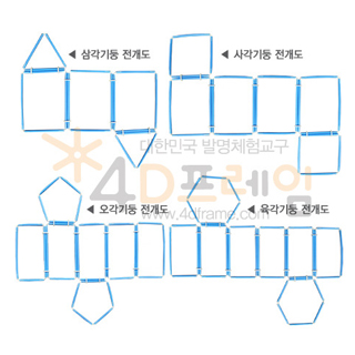 4D프레임 각기둥 전개도 SET