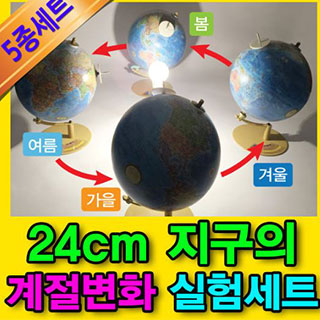 24cm지구의계절변화실험세트(5종 세트)각도조절/자석부착기능