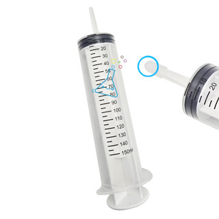 PVC주사기/마개포함/120ml